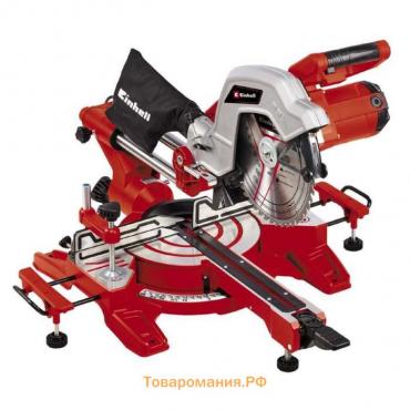 Пила торцовочная Einhell TC-SM 254 Dual, 1900 Вт, 254х30 мм, 5000 об/мин, 254х30 мм, лазер