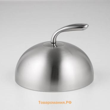 Крышка-Клош, 20×20×14 см, круглая, нержавеющая сталь