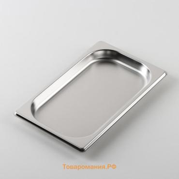 Гастроёмкость GN 1/4 Hanna Knövell, 20 мм, 26.4×16×2 см, толщина 0.6 мм, нержавеющая сталь