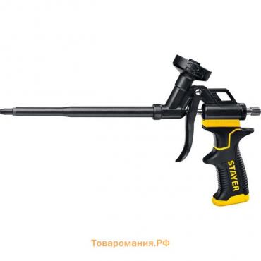 Пистолет для монтажной пены STAYER BLACK PRO 06862_z02, с полным тефлоновым покрытием