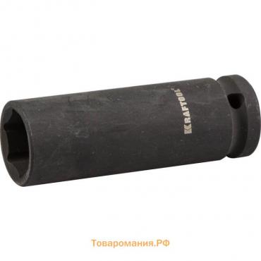 Головка Kraftool 27942-17_z01, ударная, удлиненная, 1/2", Cr-Mo, фосфатированная, 17 мм