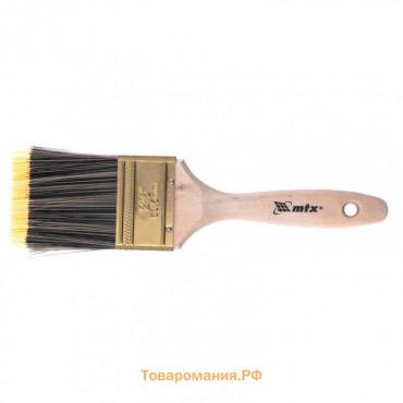 Кисть плоская MTX 83224, Golden, искусственная щетина, деревянная ручка, 2,5"