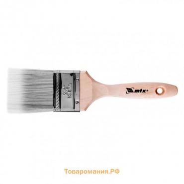 Кисть плоская MTX 83330, Platinum, искусственная щетина, деревянная ручка, 2,5"