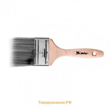 Кисть плоская MTX 83335, Platinum, искусственная щетина, деревянная ручка, 3"