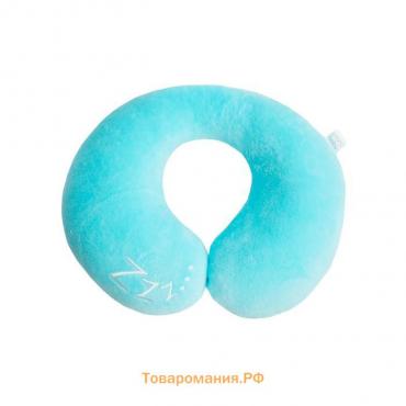 Подушка для шеи Soft Bagel, размер 23x28 см, цвет голубой