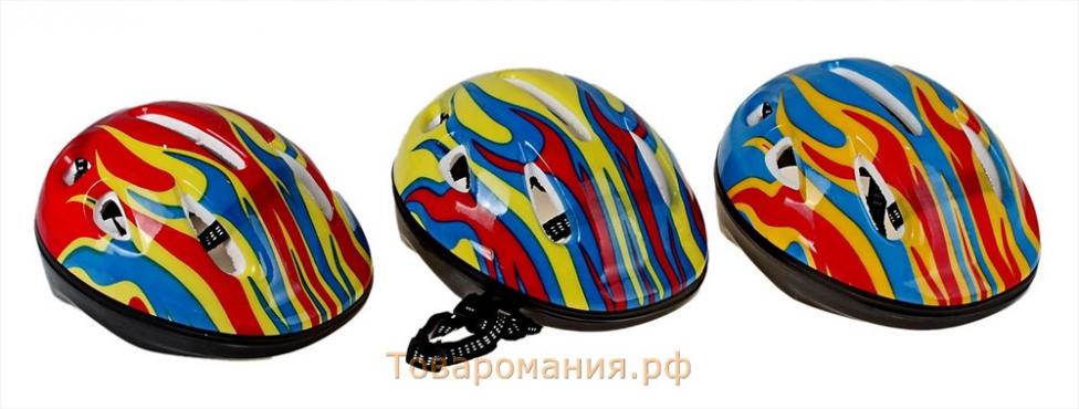 Шлем защитный детский ONLYTOP OT-H6, обхват 52-54 см, цвет чёрный