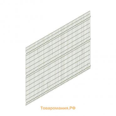 Панельное ограждение, 2.7 × 1.47 м, ячейка 55 × 235 мм, d - 3 мм, цвет зелёный, «ПРЕГРАДА»