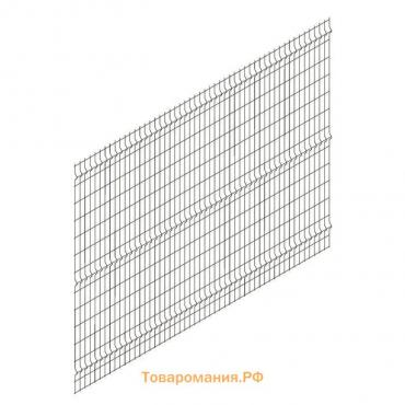 Панельное ограждение, 2.7 × 1.47 м, ячейка 55 × 235 мм, d - 3 мм, цвет шоколад, «ПРЕГРАДА»