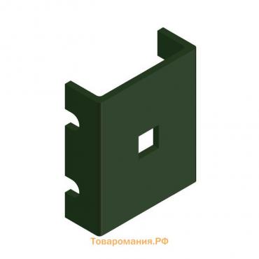 Комплект крепления, 2 предмета: саморез кровленый (5,5 × 38 мм) и скоба (40 × 35 мм), с вкладышем, зелёный