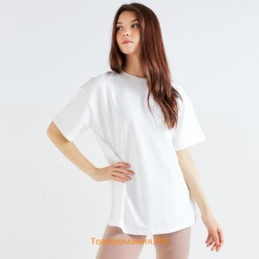 Футболка женская MINAKU OVERSIZE FIT: экрю, р-р 42