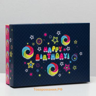 Подарочная коробка сборная «Диско», 21×15×5.7 см