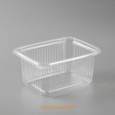 Контейнер пластиковый одноразовый «Южуралпак», КР-12, 250 мл, 11,5×9×5,5 см, цвет прозрачный