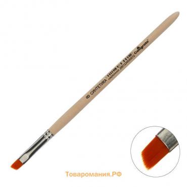 Кисть для рисования, синтетика наклонная №8 Calligrata (d-8 мм ; L-7/9 мм), ручка дерево