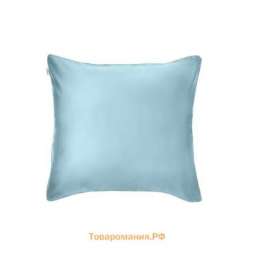 Наволочка Satin Luxe, размер 70х70 см, цвет голубой