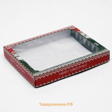 Коробка сборная крышка - дно с окном, «Скандинавия», 26×21×4 см