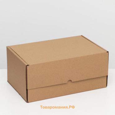 Коробка самосборная «Почтовая», бурая, 40×27×18 см