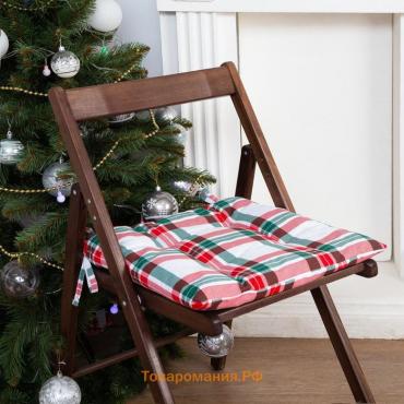 Подушка на стул "" Нoliday decoration 42х42х7см, 100%хл, репс 210 г/м2