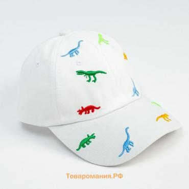 Кепка детская "Динозавры" MINAKU цвет белый, р-р 50
