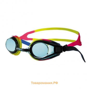 Очки для плавания Atemi M105, силикон, цвет синий/розовый/жёлтый