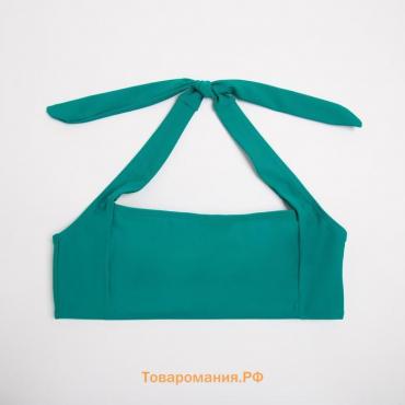 Топ купальный женский MINAKU на завязках, цвет зеленый размер 50