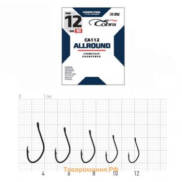 Крючки Cobra ALLROUND, серия CA112, № 12, 10 шт.