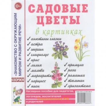 Садовые цветы в картинках. Наглядное пособие для педагогов, логопедов, воспитателей и родителей