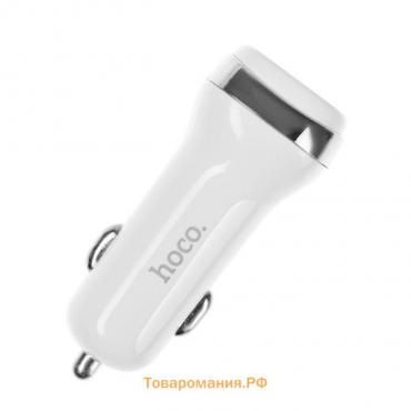 Автомобильное зарядное устройство Hoco Z40, 2 USB - 2.4 А, белый