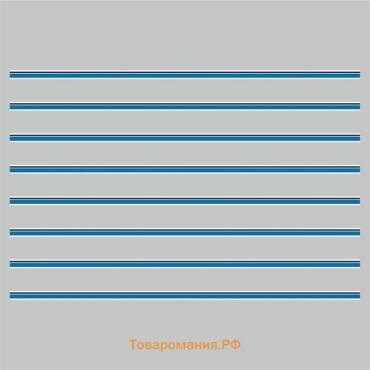 Наклейка-молдинг "Узкий", синий, 100 х 1 х 0,1 см, комплект 8 шт