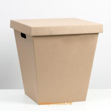 Дно для сборной коробки, для больших букетов, трапеция, бурая, 27×38×42 см