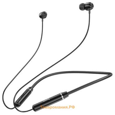Наушники спортивные беспроводные, Hoco ES53, вакуумные, Bluetooth 5.0, с микрофоном, 100 мАч, чёрные