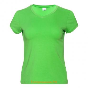 Футболка женская, размер 52, цвет ярко-зелёный