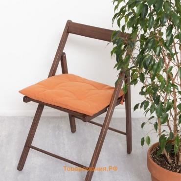 Сидушка на стул  Kitchen 42х42 см, цвет оранжевый, 100% хлопок, саржа 220 г/м2