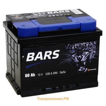 Аккумуляторная батарея BARS 60 Ач 6СТ-60.1 VL, прямая полярность