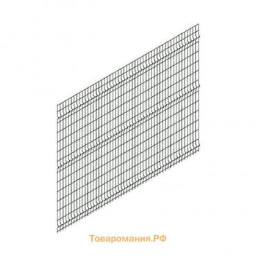 Панельное ограждение, 1.53 × 2.5 м, ячейка 200 × 55 мм, диметр прута 3.5 мм, цвет графит