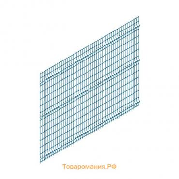 Панельное ограждение, 2.03 × 2.5 м, ячейка 200 × 55 мм, диаметр прута 3.5 мм, цвет синий