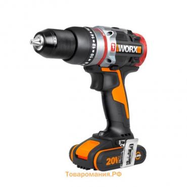 Дрель-шуруповерт ударная аккумуляторная WORX WX354, 20 В, 60 Нм, 2х2 Ач, кейс