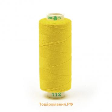 Нитки Dor Tak 40/2, 400 ярд, цвет №112 жёлтый, 10 шт в уп.