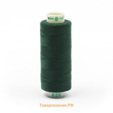 Нитки Dor Tak 40/2, 400 ярд, цвет №620 зеленый, 10 шт в уп.