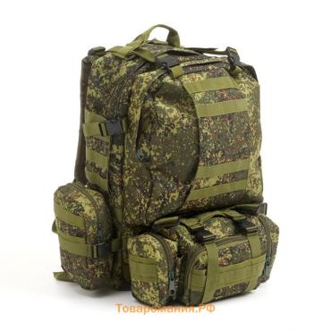 Рюкзак тактический туристический Storm tactic, 50 л, с карманами, расцветка пиксели, оливковый