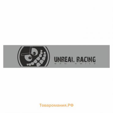 Полоса на лобовое стекло "Unreal Racing", серебро, 1220 х 270 мм