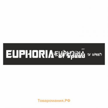 Полоса на лобовое стекло "EUPHORIA", черная, 1300 х 170 мм