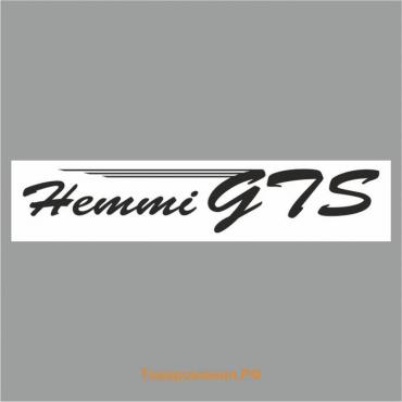 Полоса на лобовое стекло "Hemmi GTS", белая, 1300 х 170 мм