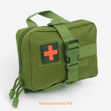 Подсумок медицинский, тактический, отрывной, олива, 19×15 см