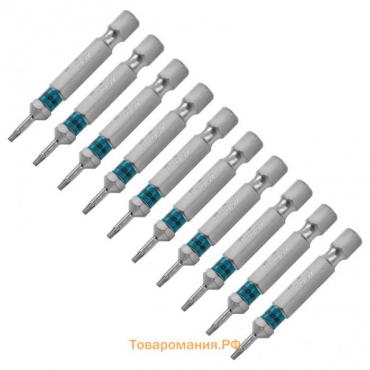 Набор бит Gross 11466, сталь S2, TORX 6х50, 10 шт