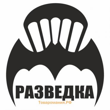 Наклейка "Эмблема Разведка", плоттер, 200 х 200 мм, черная