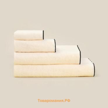Полотенце махровое SL HOME: Black Frame "Айвори" 100х180 см, 100% хлопок, 470 г/м2