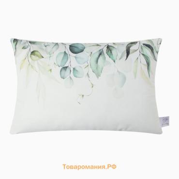 Подушка декоративная  "Листва" 60*40см, велюр