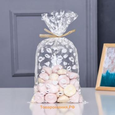 Пакет фасовочный БОПП, «Поцелуи» 20×35 см