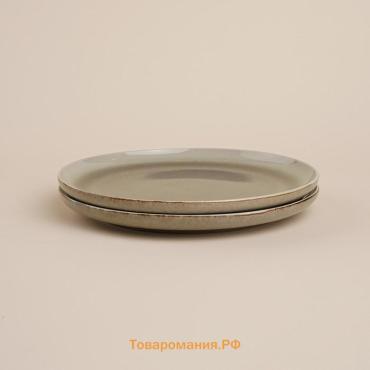 Тарелки SL Home «Мольвено», d=27 см, фарфор, набор 2 шт., зелёные